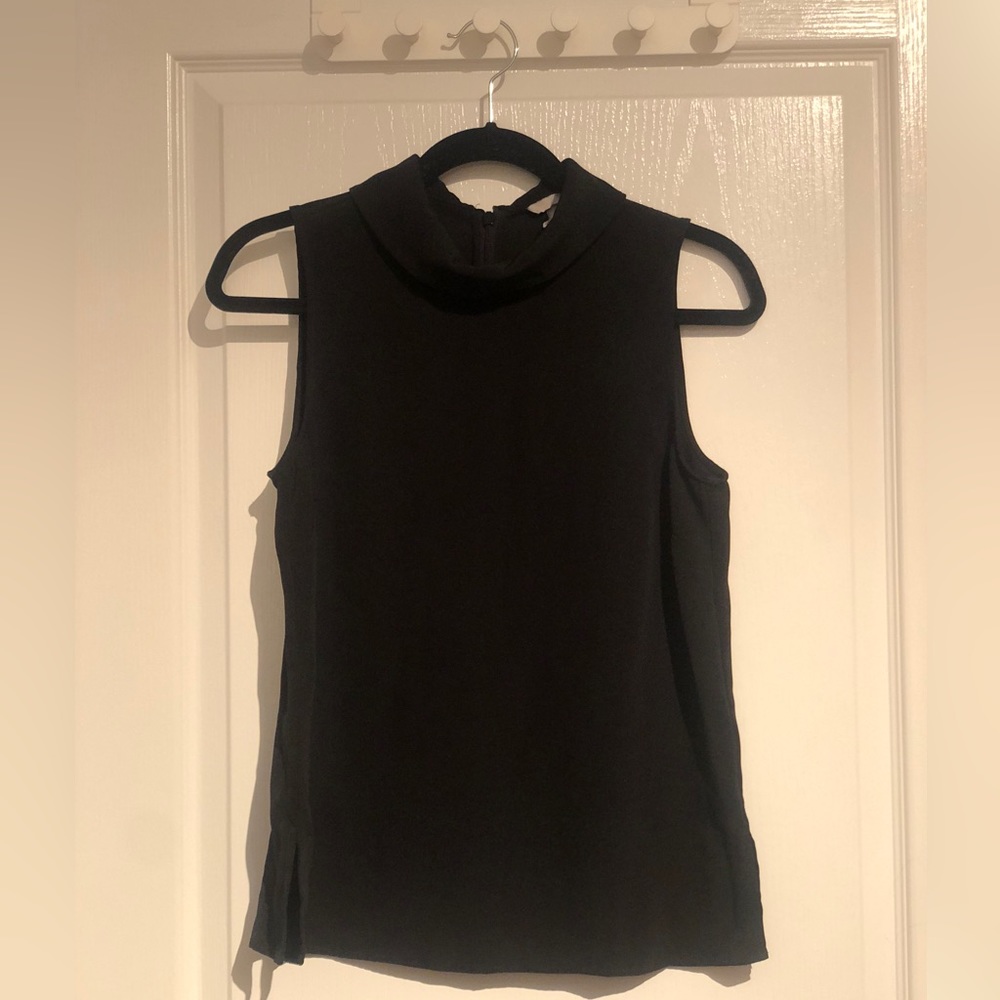 H&M Black Mock Neck Blouse